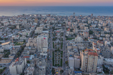 Aerial view of Gaza City